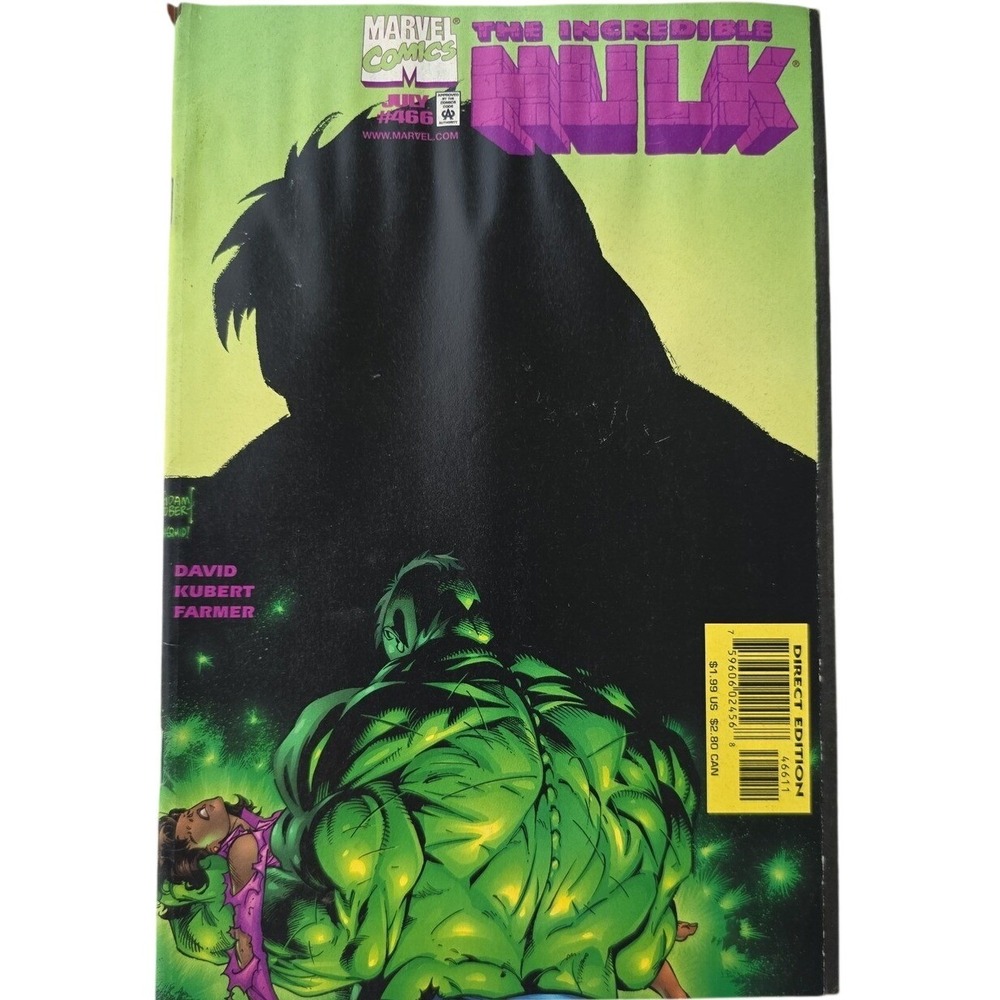 The Incredible Hulk #466 Marvel Comics July 1998 Adam Kubert Cover Direct E2